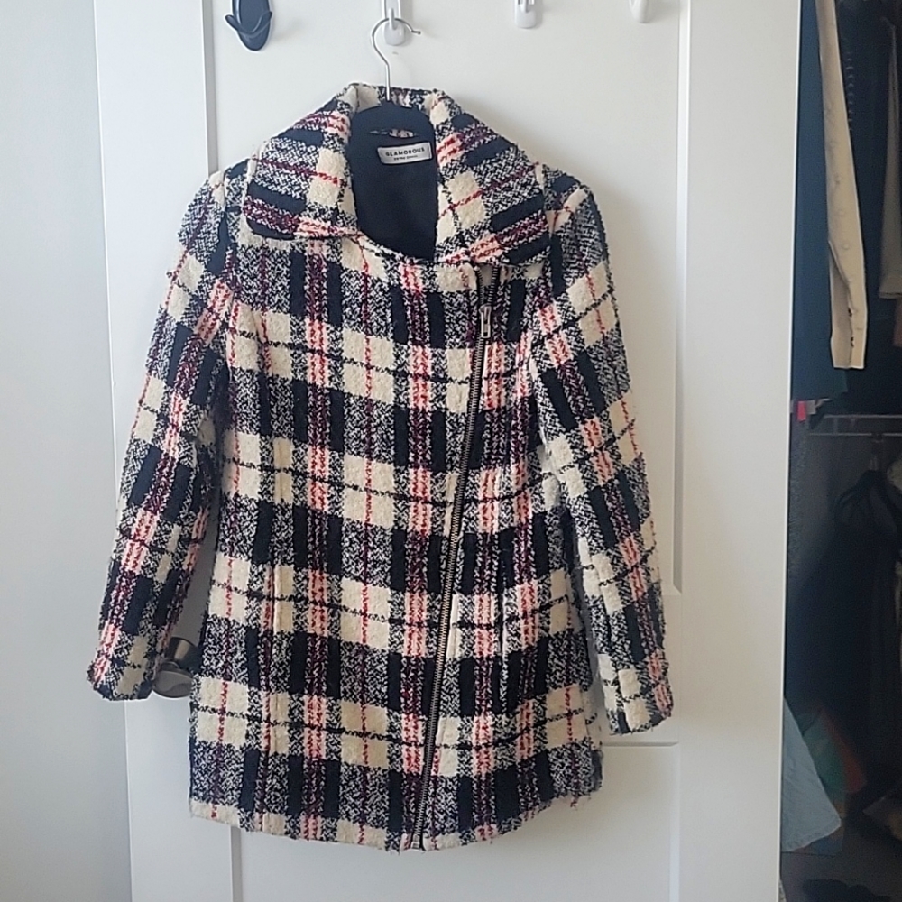 Viscose and cashmere winter coat